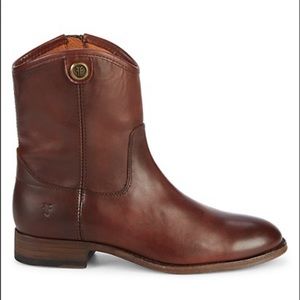 Frye flat leather short riding bootie